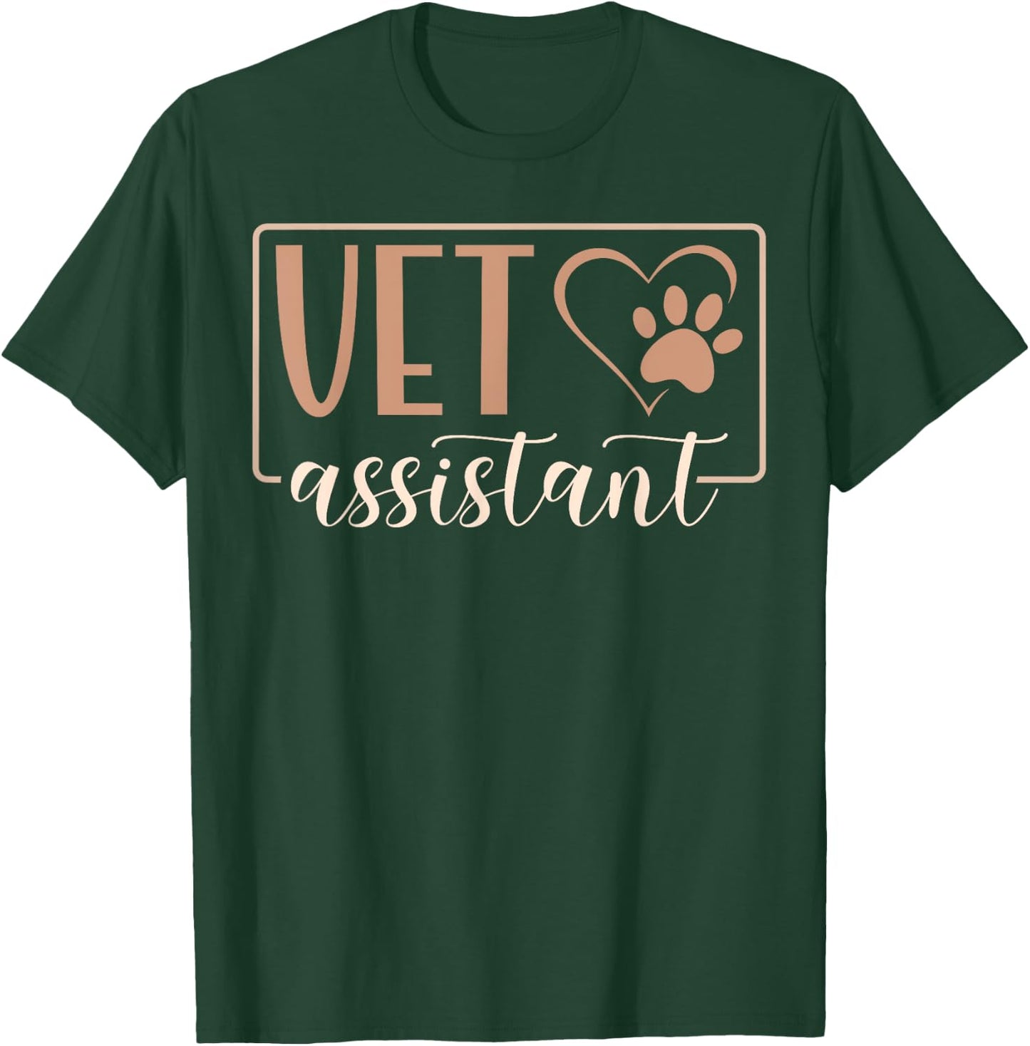 Cute Vet Assistant Heart Veterinary Assistant T-Shirt - T-Shirt | Forest