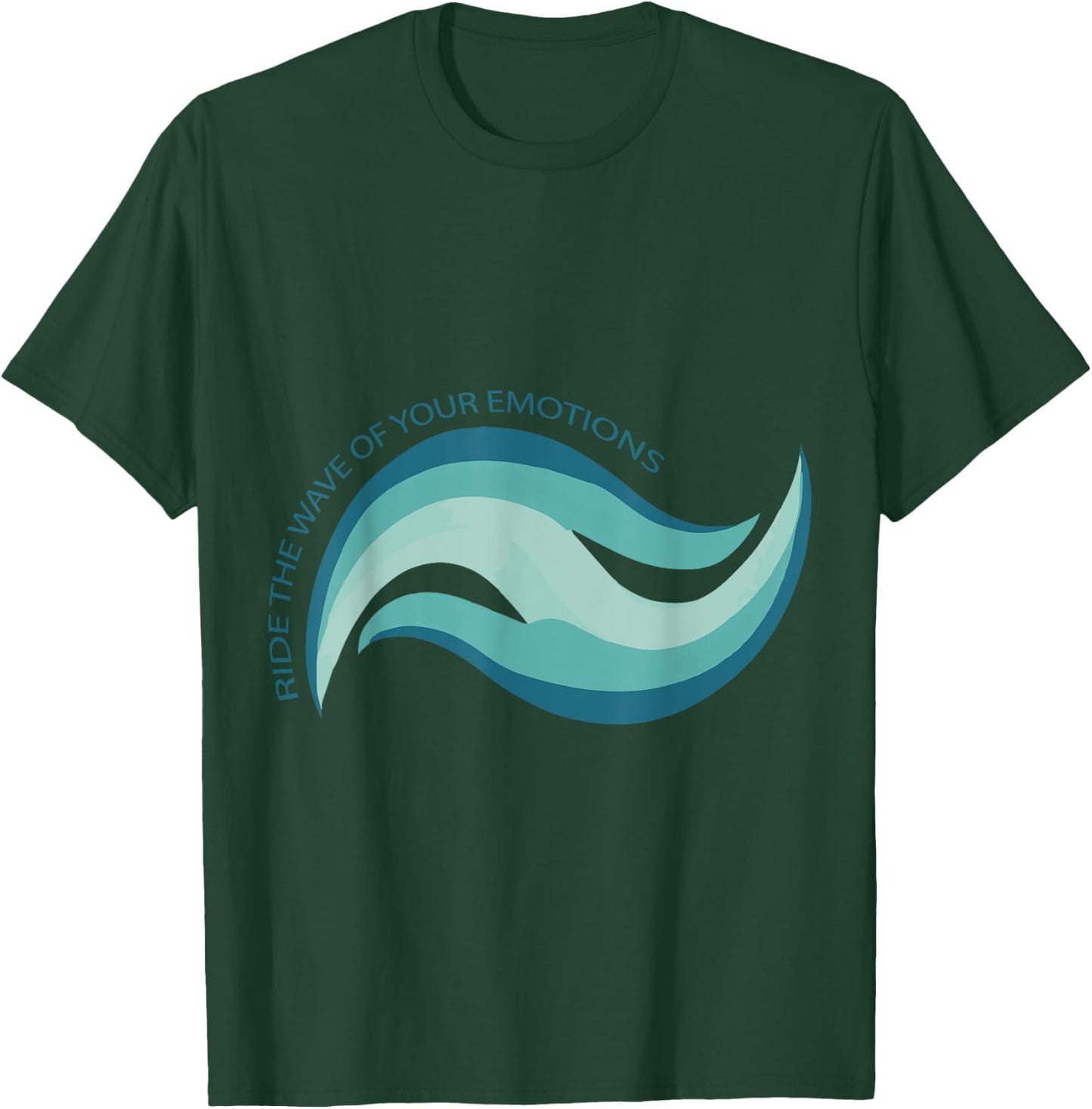 DBT Ride the Wave of your emotions mindfulness Therapy T-Shirt - T-Shirt | Forest
