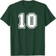 Number #10 Sport White Number T-Shirt - T-Shirt | Forest