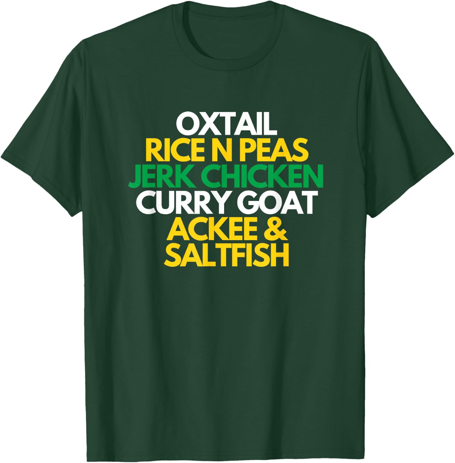 Jamaica Food Pride Jamaican Flag Funny Caribbean DNA T-Shirt - T-Shirt | Forest