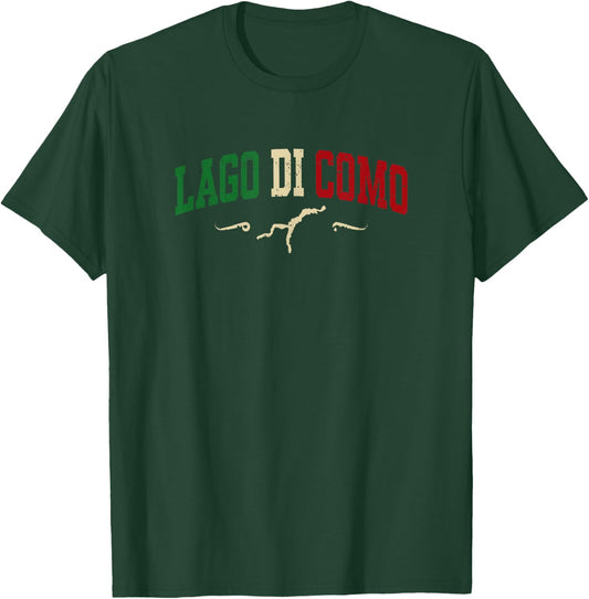Lake Como Lake Como Italy Holiday Souvenir T-Shirt - T-Shirt | Forest