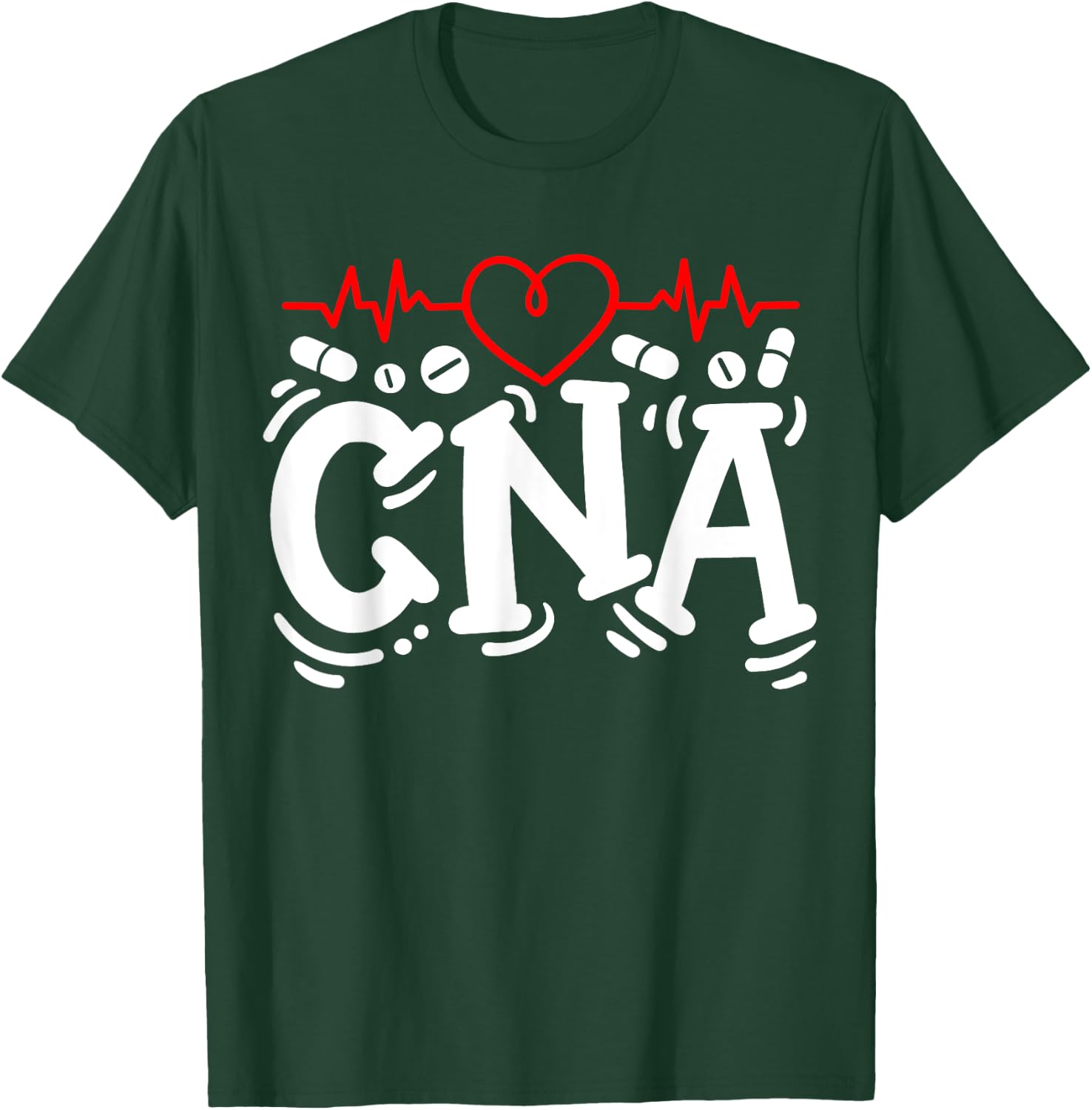 CNA Certified Nursing Assistant T-Shirt - T-Shirt | Forest