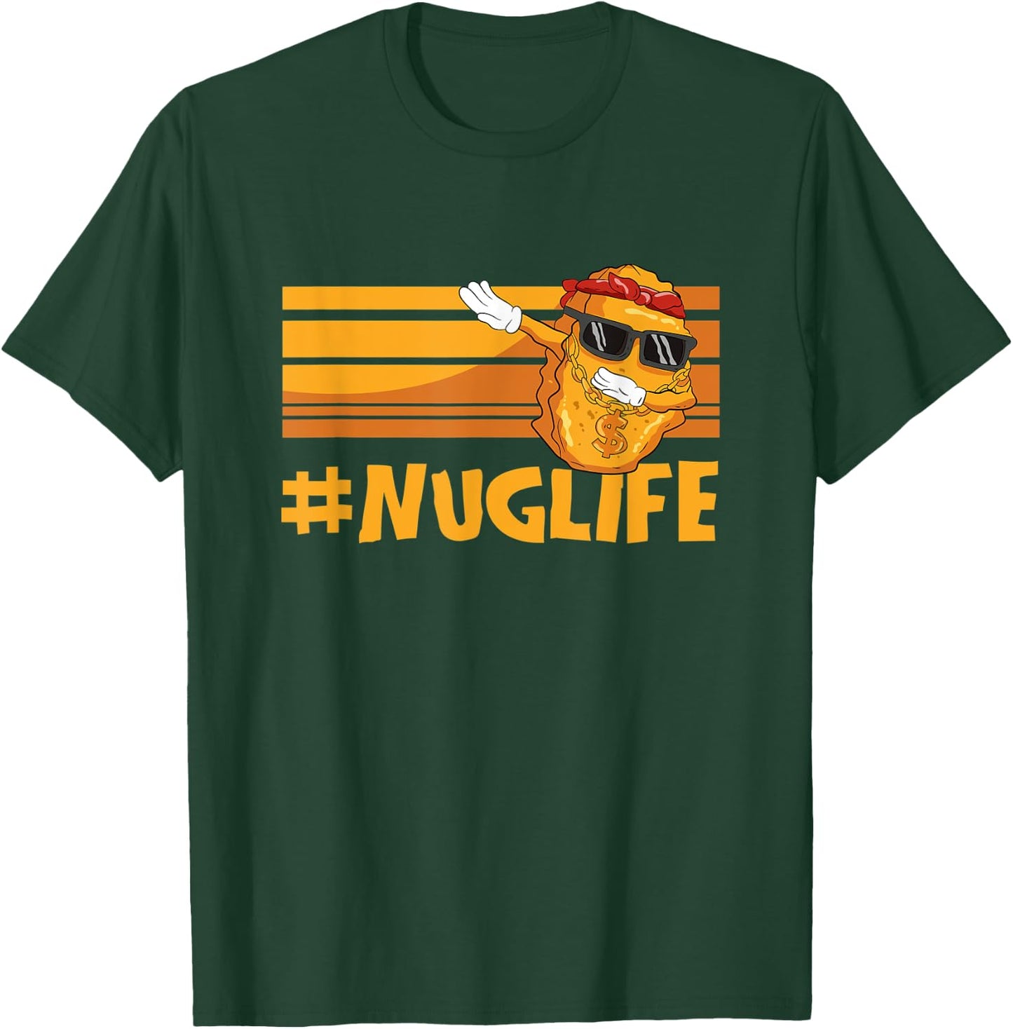 Cool Dabbing Nuggets Chicken Nuggets Hashtag Nug Life T-Shirt - T-Shirt | Forest