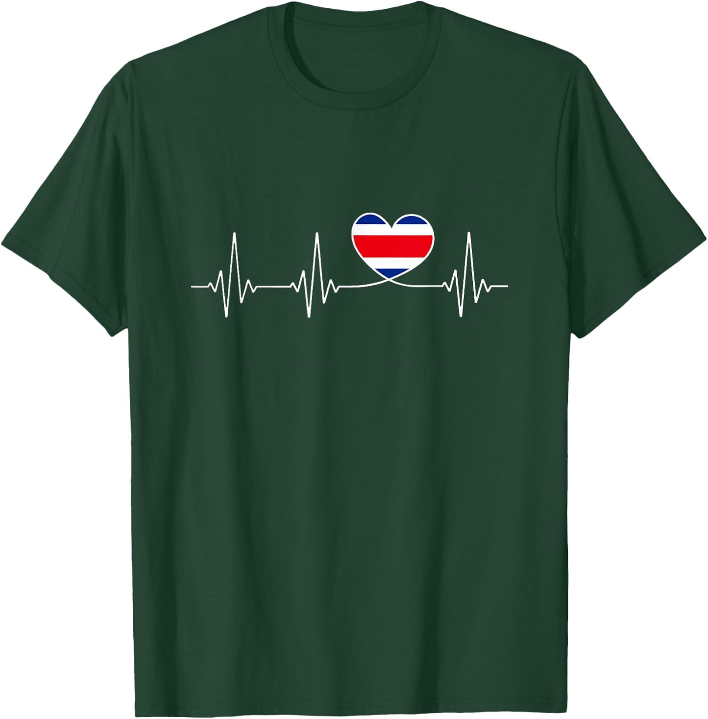 Costa Rica Love and Costa Rican Flag Heart Costa Rica T-Shirt - T-Shirt | Forest