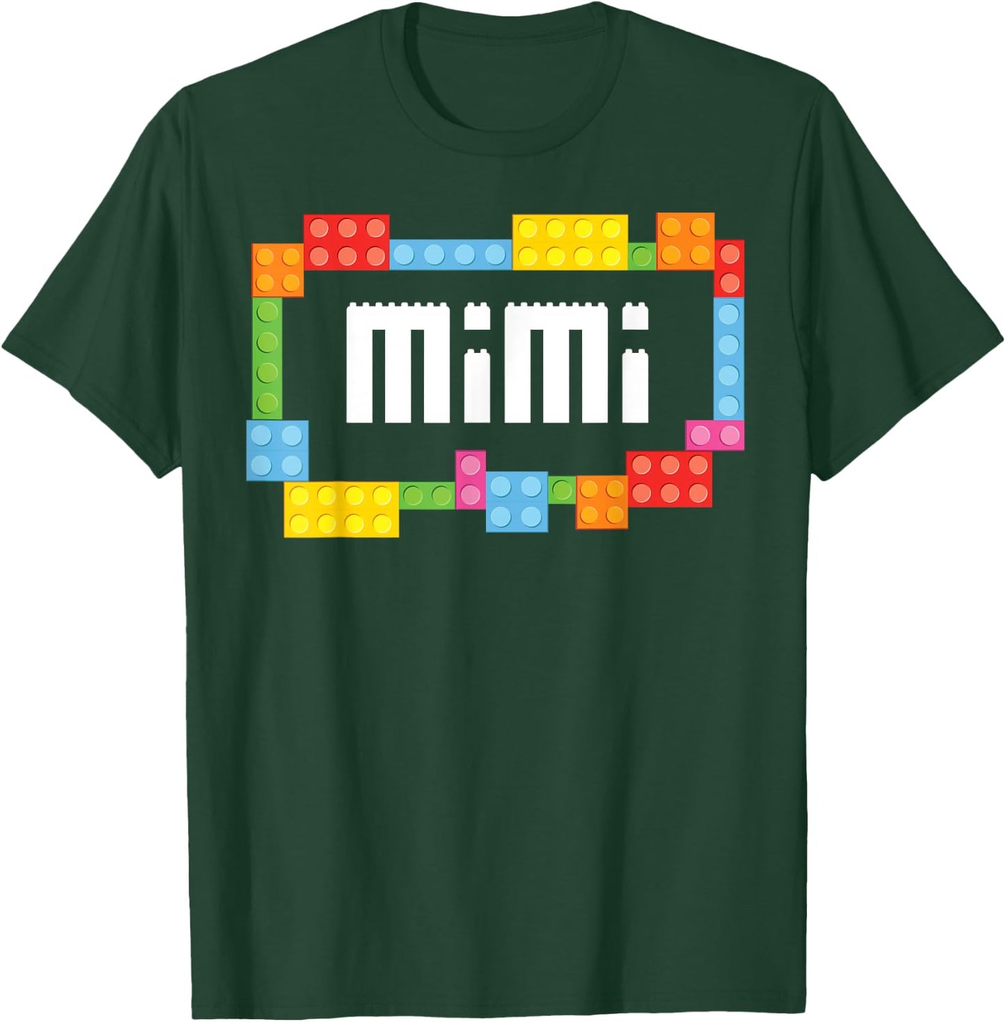 Master builder Mimi Bricks Blocks Building Family Set T-Shirt - T-Shirt | Forest