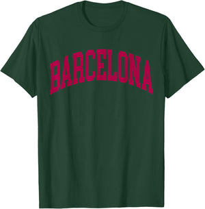 Barcelona Vintage Sports Style T-Shirt - T-Shirt | Forest
