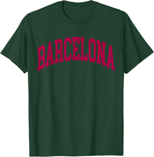 Barcelona Vintage Sports Style T-Shirt - T-Shirt | Forest