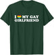 I Love My Gay Girlfriend Funny Dating Pride Rainbow Heart T-Shirt - T-Shirt | Forest