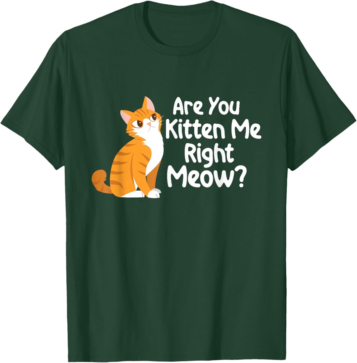 Are You Kitten Me Right Meow - Cat Lover Kitty Owner T-Shirt - T-Shirt | Forest