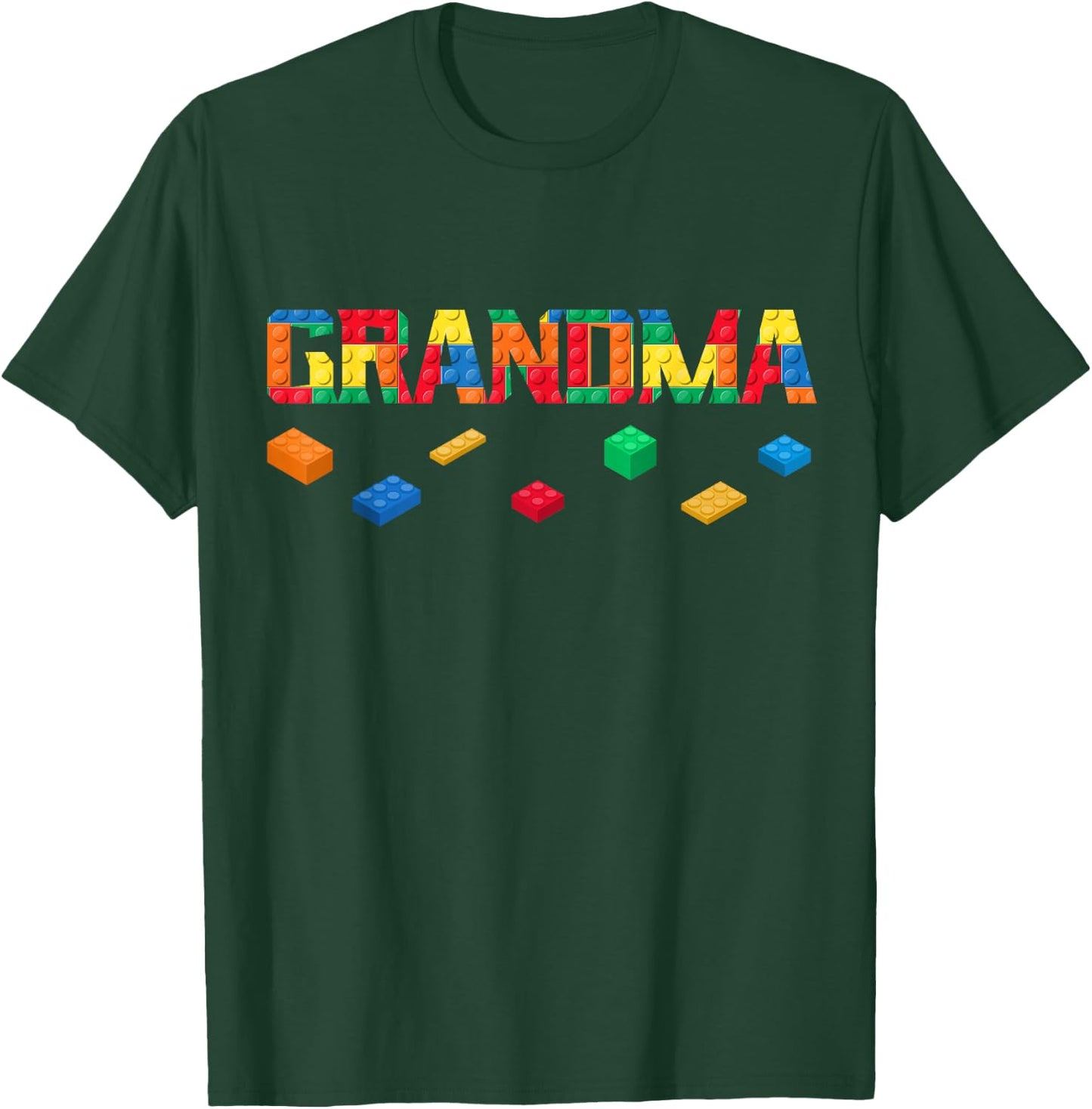 Master Builder Grandma Birthday Boy Building Bricks Blocks T-Shirt - T-Shirt | Forest
