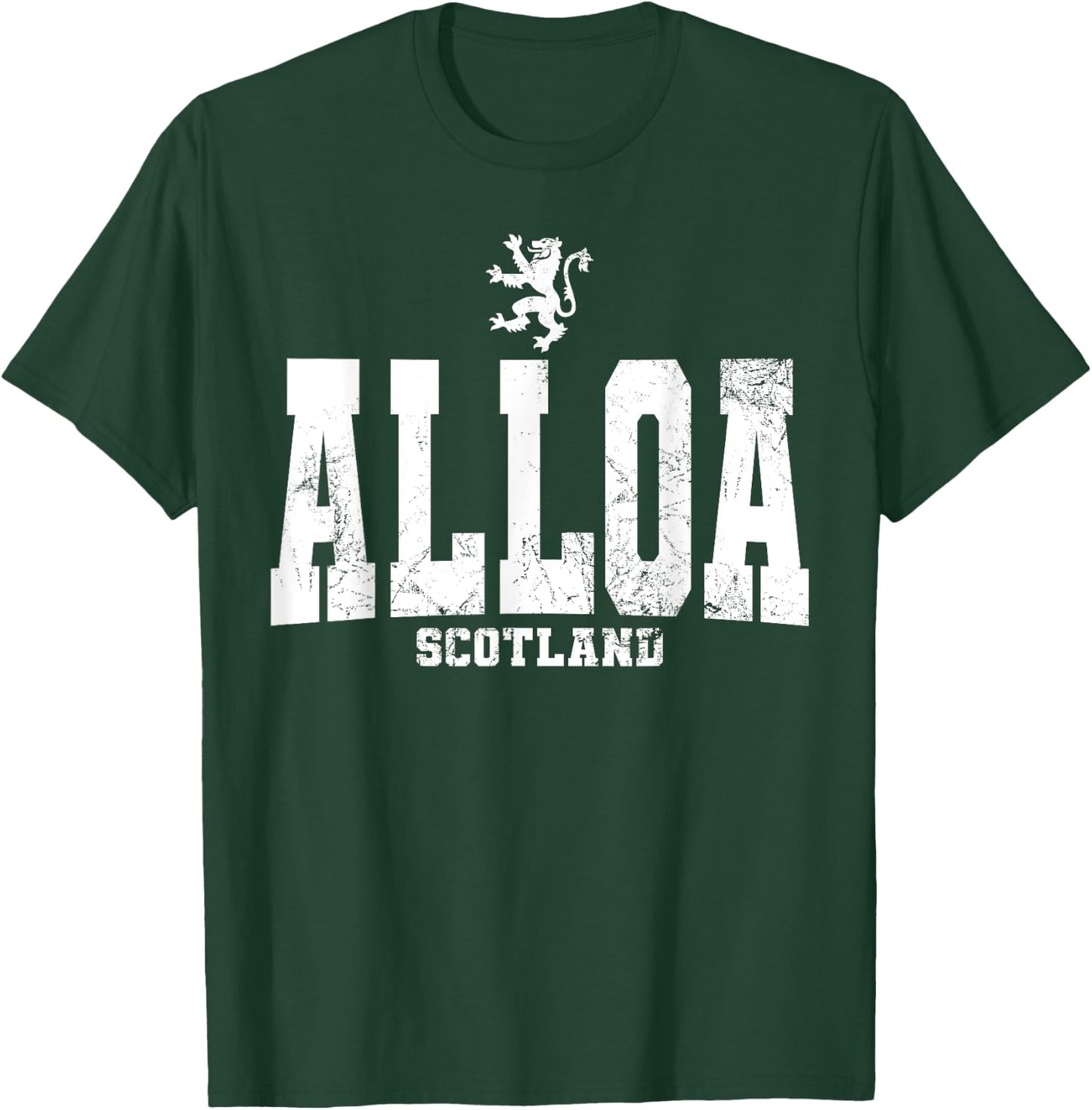 Alloa Scotland Scottish Flag Lion Rampant Caledonia T-Shirt - T-Shirt | Forest