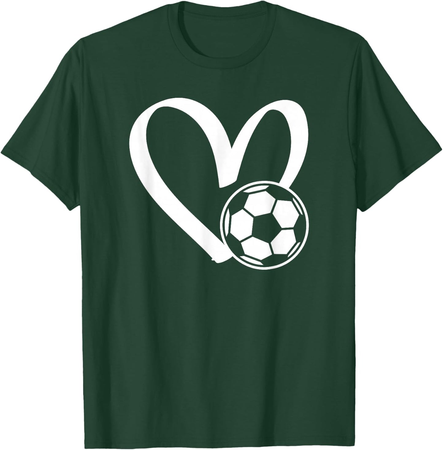 Soccer Ball Heart T-Shirt - T-Shirt | Forest