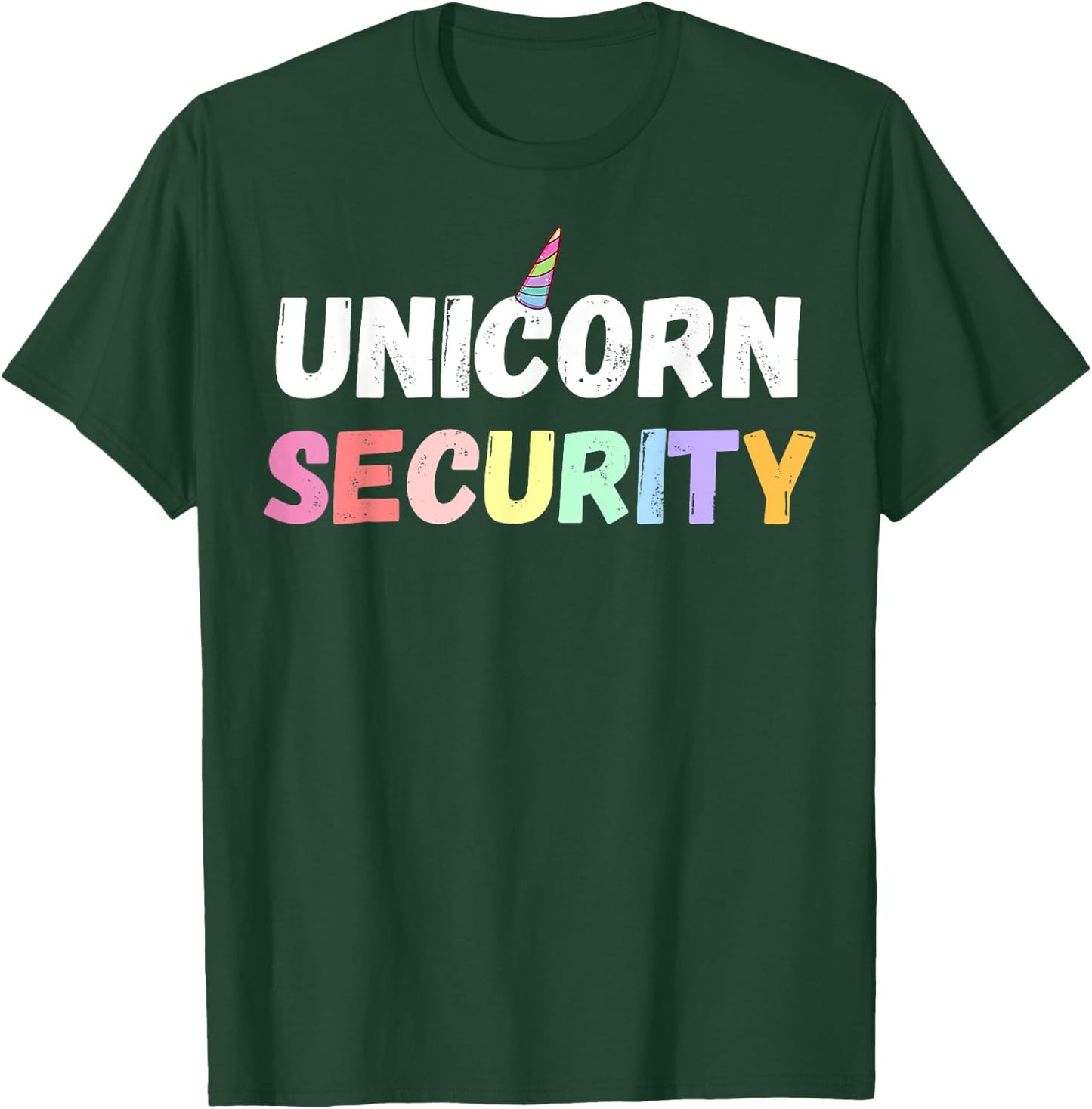 Halloween Mother Daughter Costume Unicorn Security Dad Mom T-Shirt - T-Shirt | Forest
