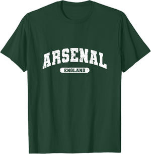 Retro Varsity Style Arsenal England T-Shirt - T-Shirt | Forest