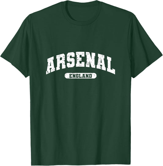Retro Varsity Style Arsenal England T-Shirt - T-Shirt | Forest