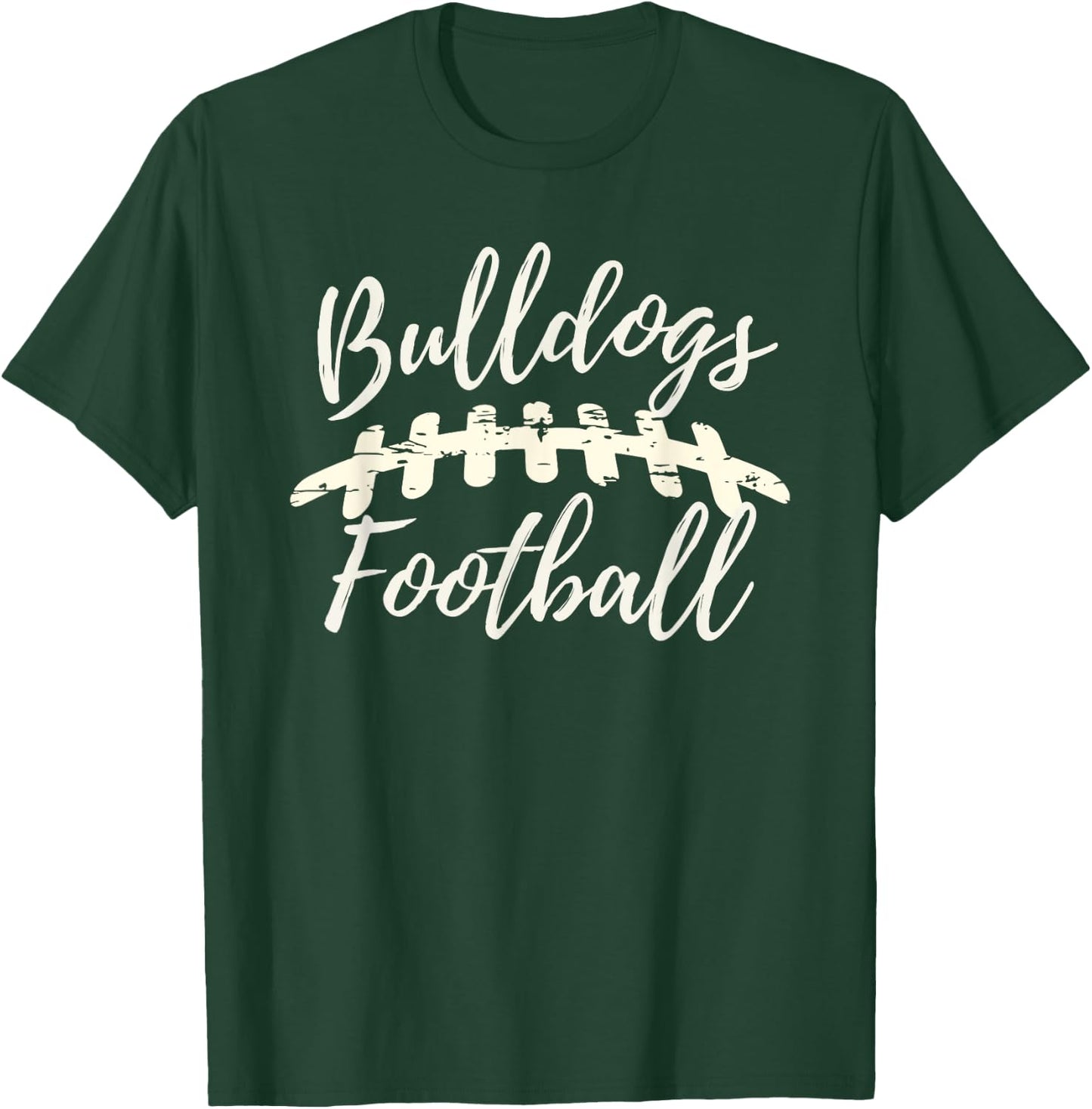 Bulldogs Football School Spirit Team Mascot Game Day Night T-Shirt - T-Shirt | Forest