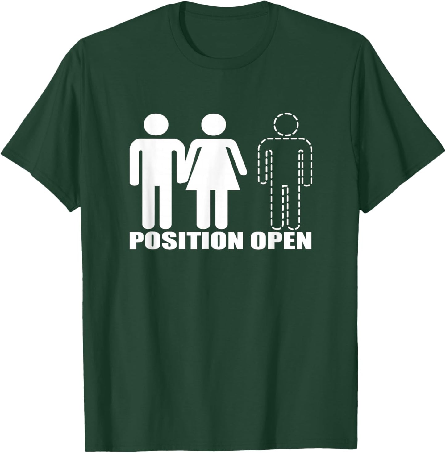 Position open - Male Female Male - Swingers T-Shirt - T-Shirt | Forest