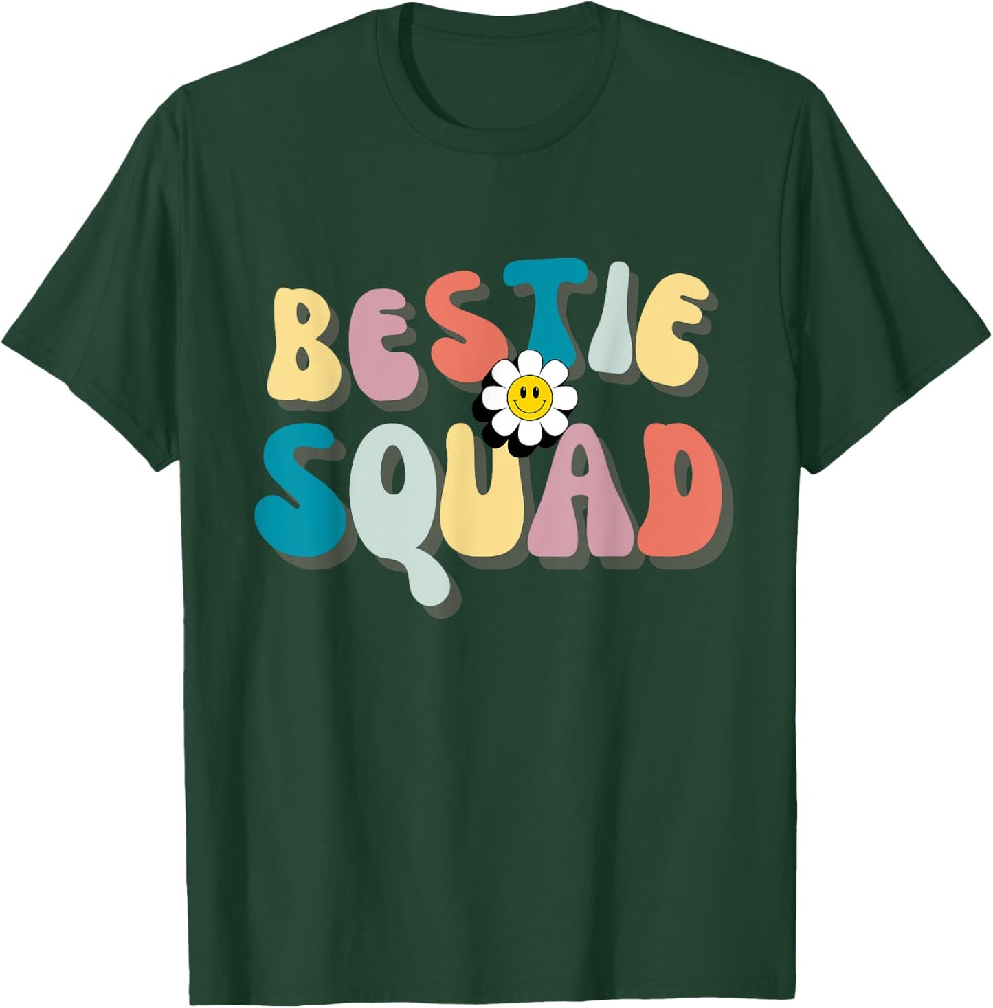 Groovy Bestie Squad Trip Friend Matching Besties Friendship T-Shirt - T-Shirt | Forest
