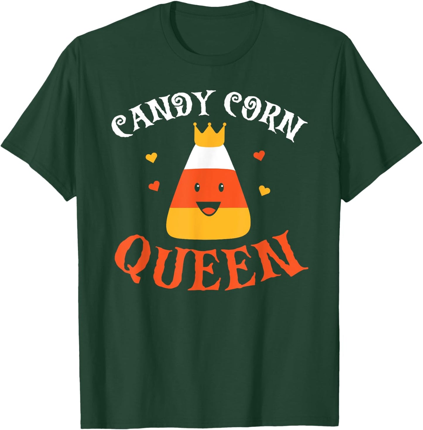 Candy Corn Queen Halloween Party Cute Costume Funny T-Shirt - T-Shirt | Forest