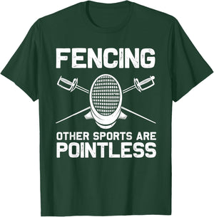Funny Fencing Design Women Kids Fencing Sport Fencer T-Shirt - T-Shirt | Forest