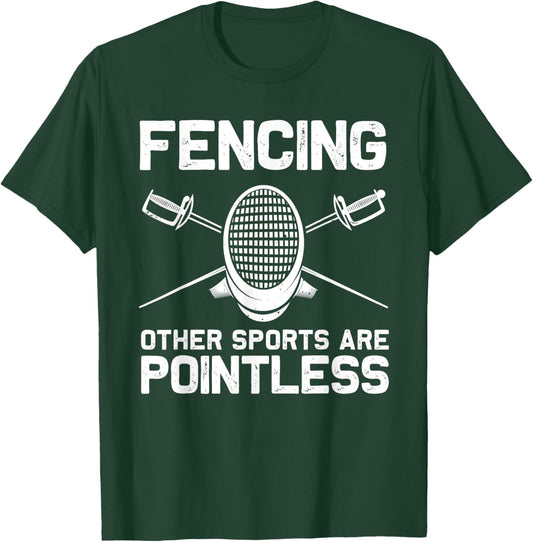 Funny Fencing Design Women Kids Fencing Sport Fencer T-Shirt - T-Shirt | Forest