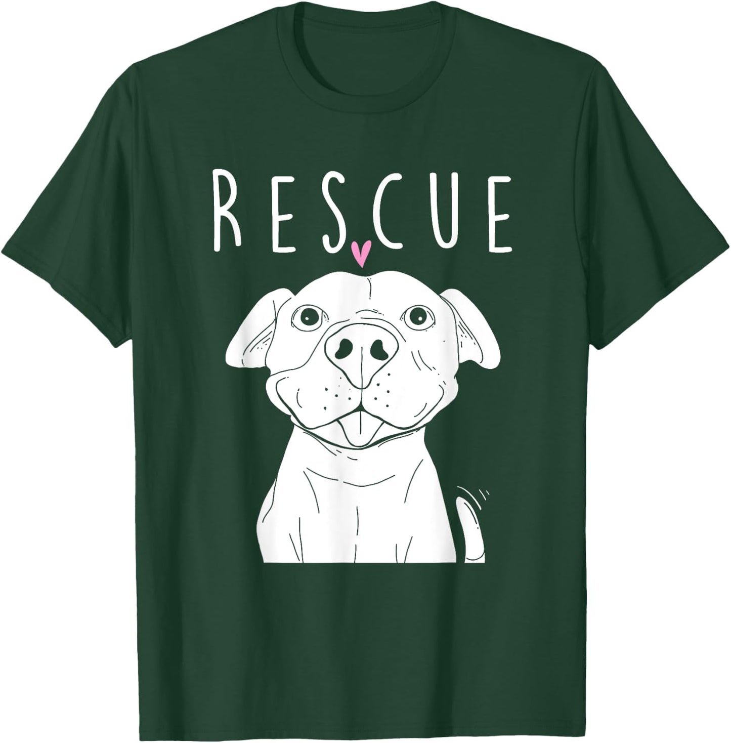 Rescue Pitbull Dog Trainer Breeder Pet Owner Canine Lover Women Kids T-Shirt - T-Shirt | Forest