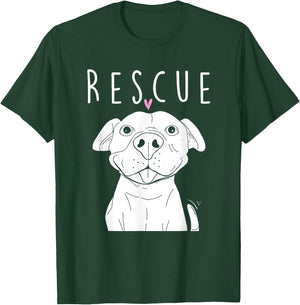 Rescue Pitbull Dog Trainer Breeder Pet Owner Canine Lover Women Kids T-Shirt - T-Shirt | Forest