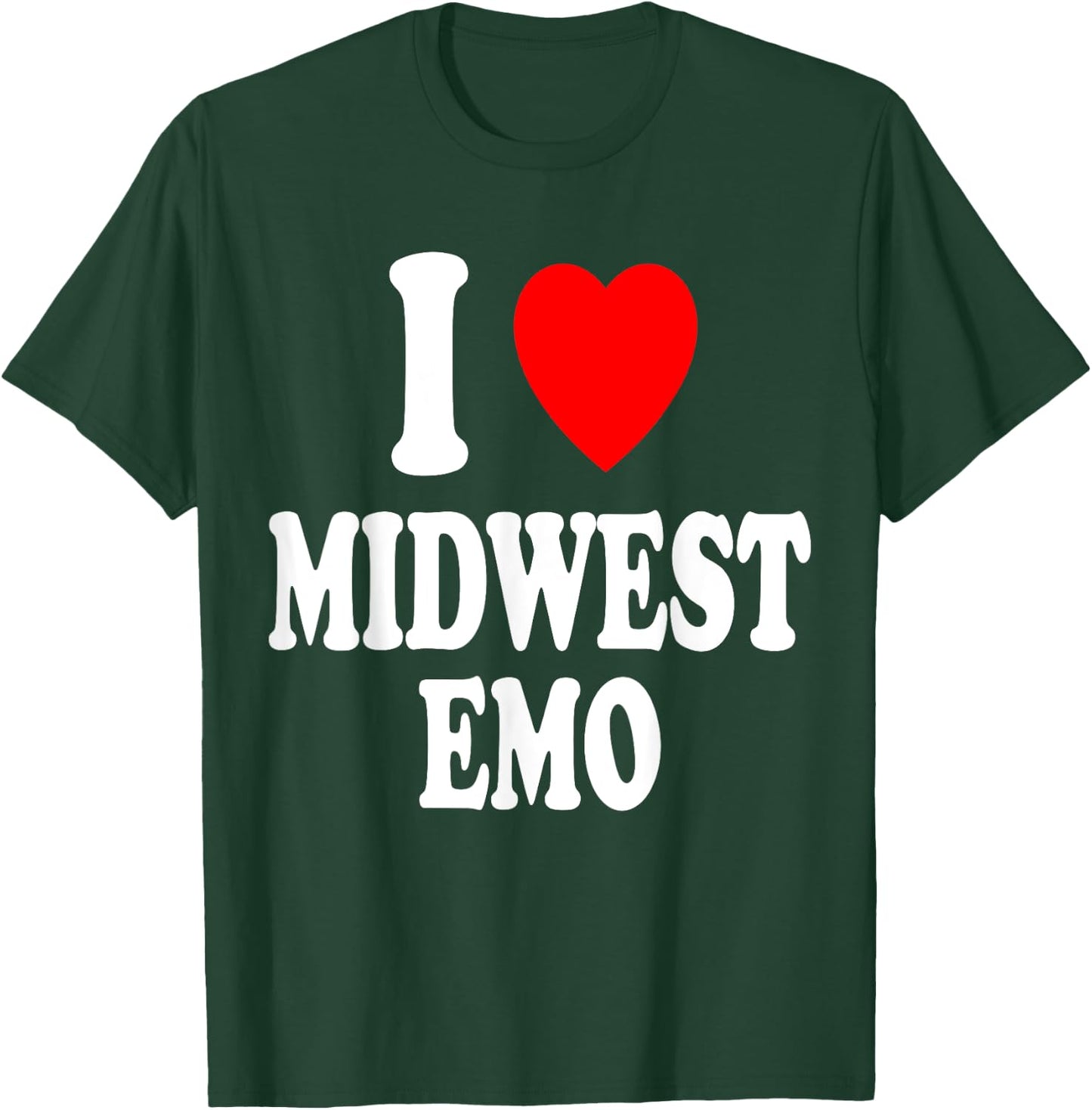 I Heart (Love) Midwest Emo Pop Punk Music Midwestern T-Shirt - T-Shirt | Forest