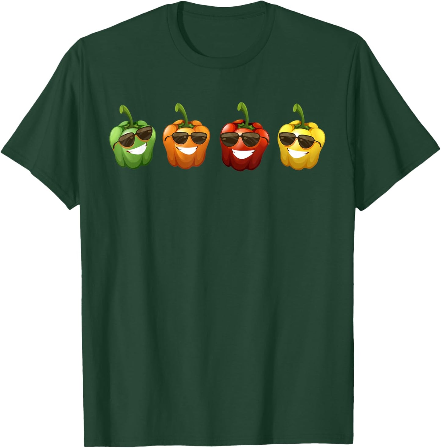 Team Of Bell Peppers Sunglusses Love Veggie Salad Costume T-Shirt - T-Shirt | Forest