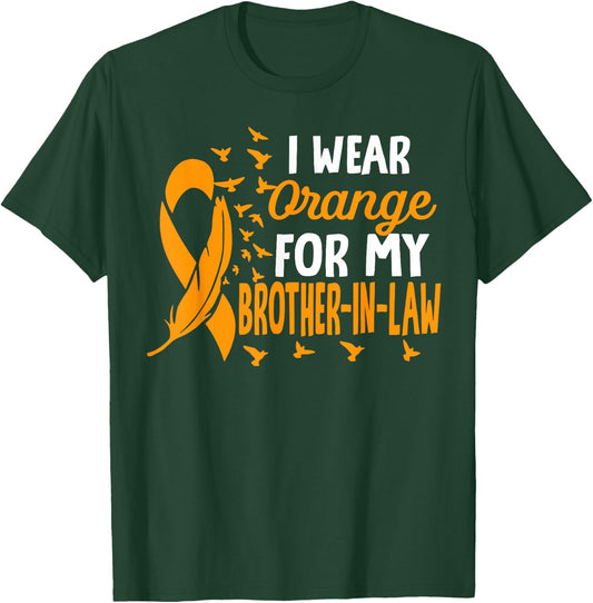 I wear Orange for my Brother-in-law Shirts Kidney Cancer T-Shirt - T-Shirt | Forest