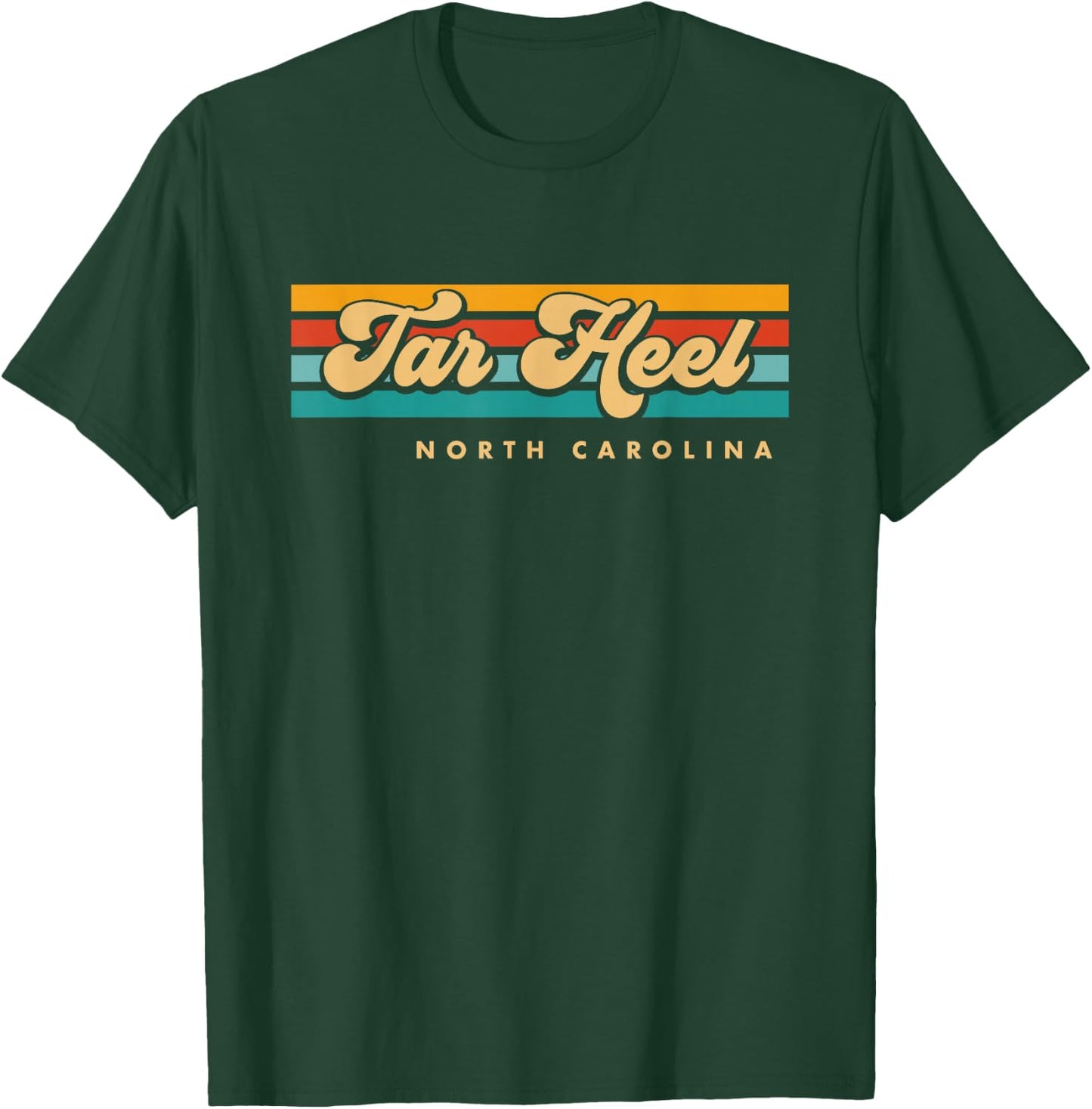 Vintage Sunset Stripes Tar Heel, North Carolina T-Shirt - T-Shirt | Forest