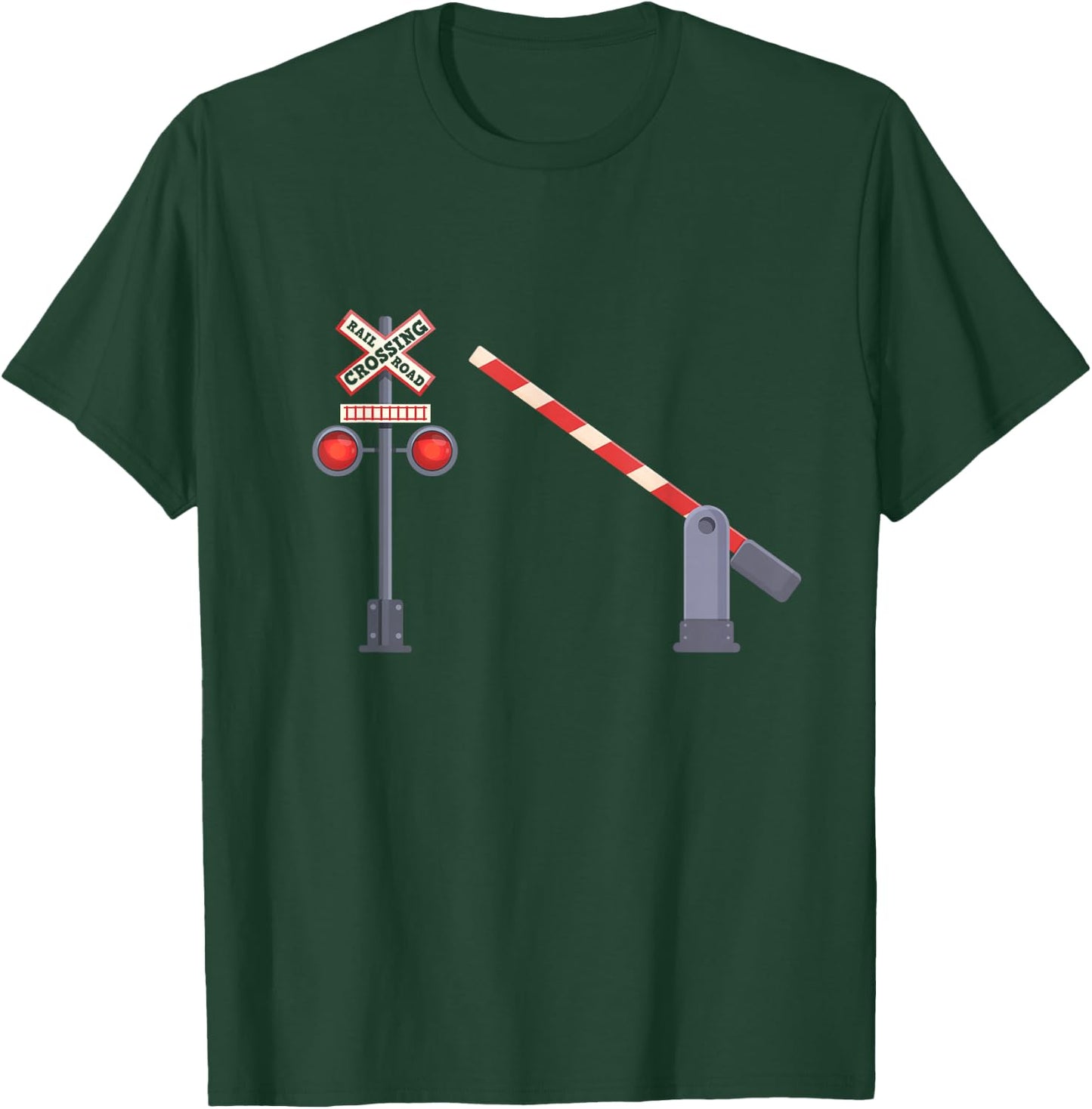 Railroad Crossing Barrier Sign Halloween Costume DIY T-Shirt - T-Shirt | Forest