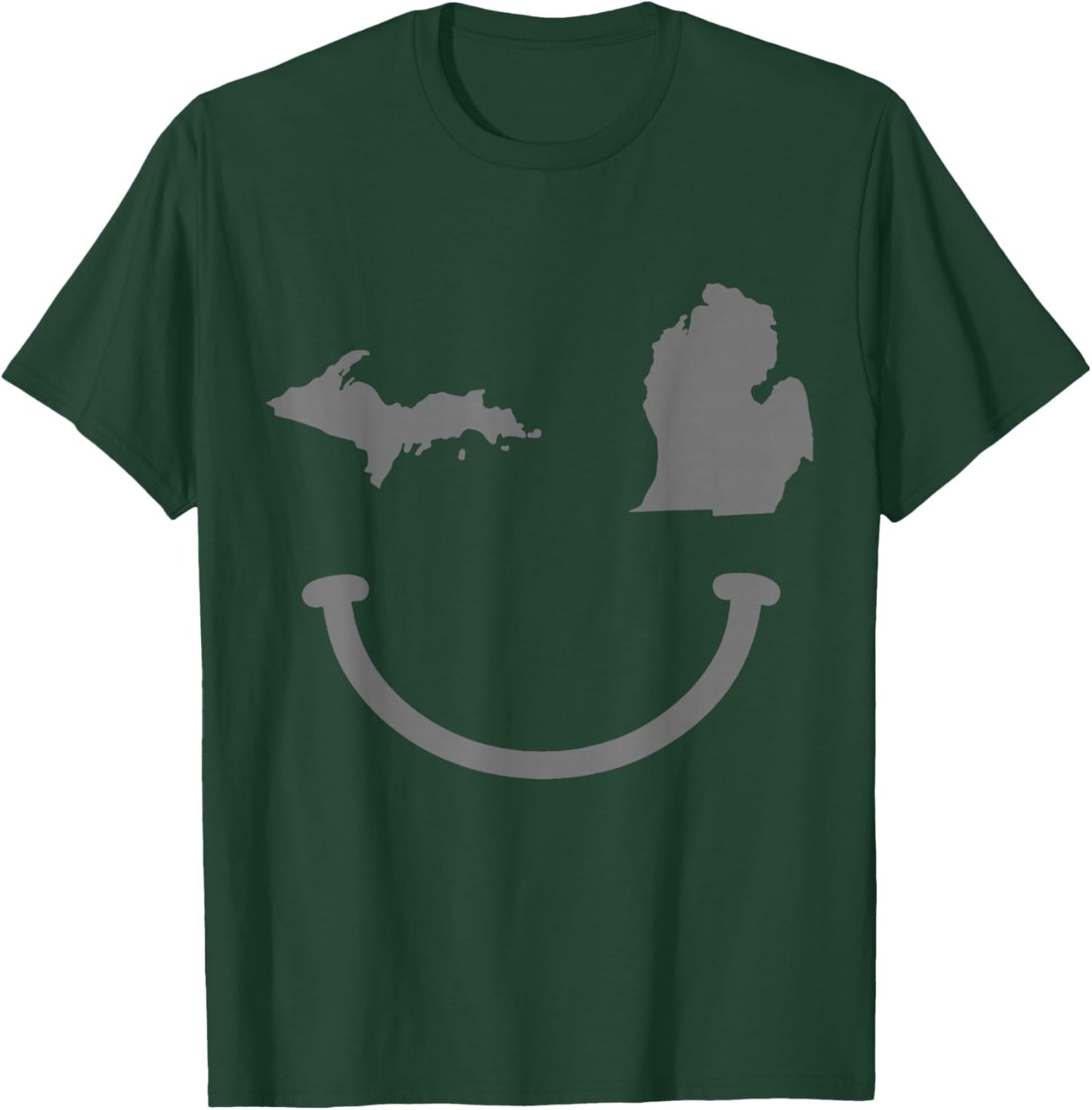 Michigan Pride State Map Vintage Funny T-Shirt - T-Shirt | Forest