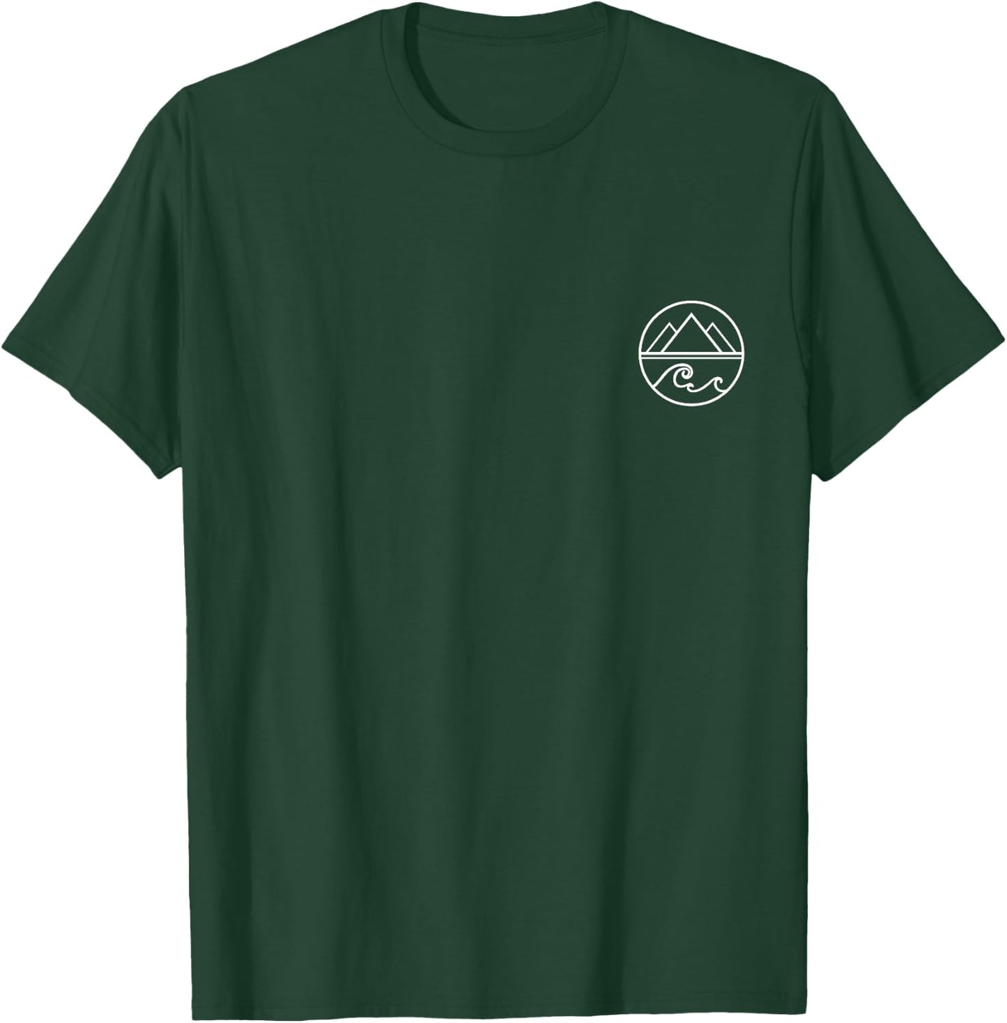 Mountains Waves Nature Outdoor Surf Hiking Hiker Surfer T-Shirt - T-Shirt | Forest