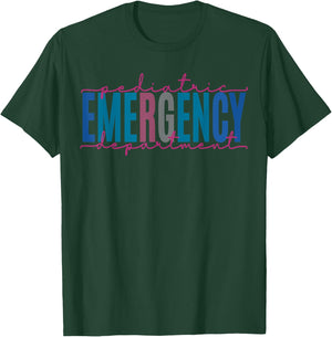 Pediatric Emergency Department Pediatric ER Nurse Medicine T-Shirt - T-Shirt | Forest