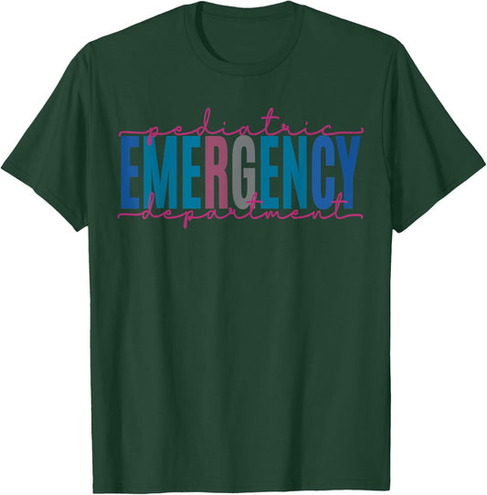 Pediatric Emergency Department Pediatric ER Nurse Medicine T-Shirt - T-Shirt | Forest