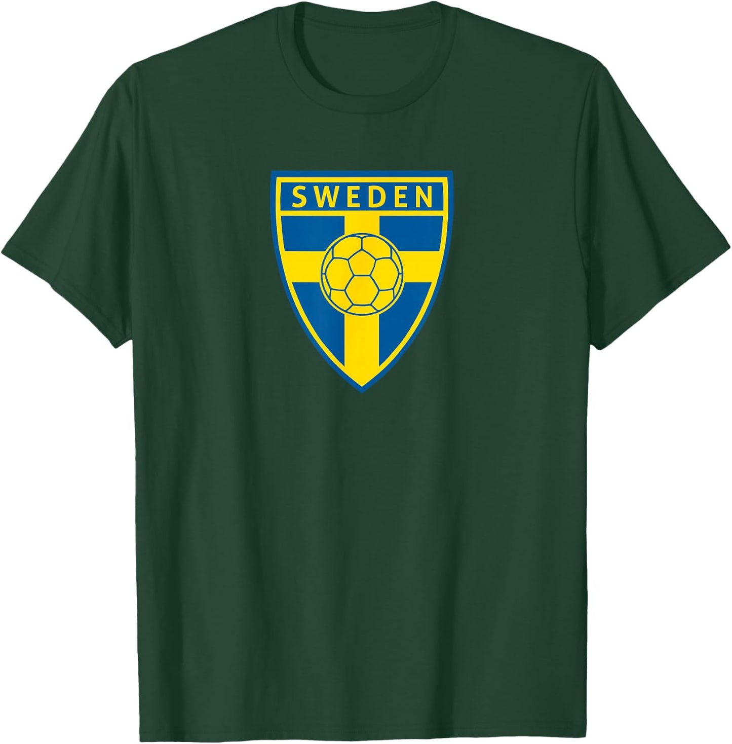 Sweden Flag Swedish Soccer Football Fan Team T-Shirt - T-Shirt | Forest