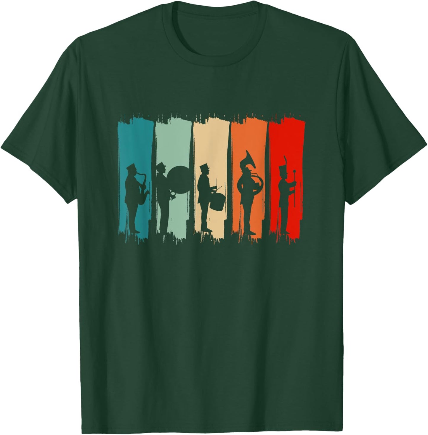 Vintage Band Instruments Band Member Marching Band T-Shirt - T-Shirt | Forest
