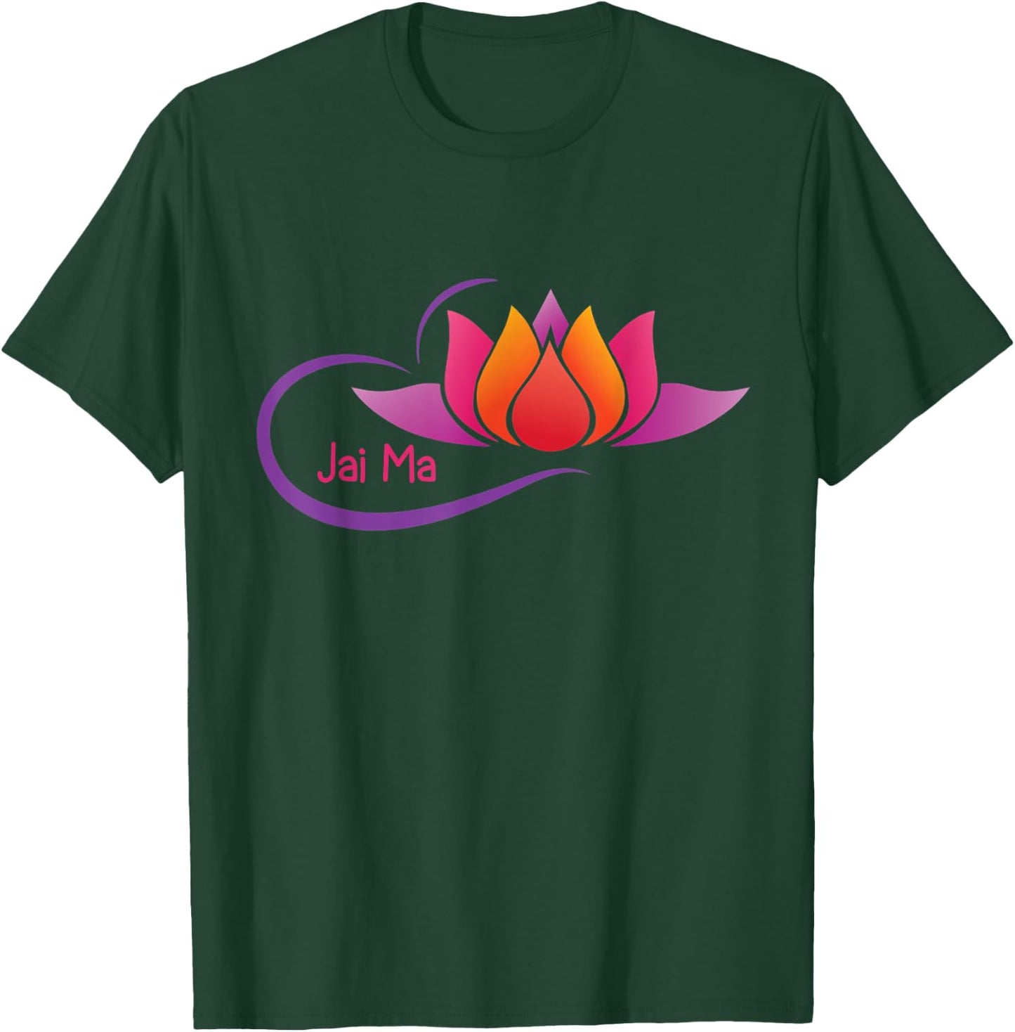 Jai Ma Sanskrit Mantra Meditation Yoga T-Shirt - T-Shirt | Forest