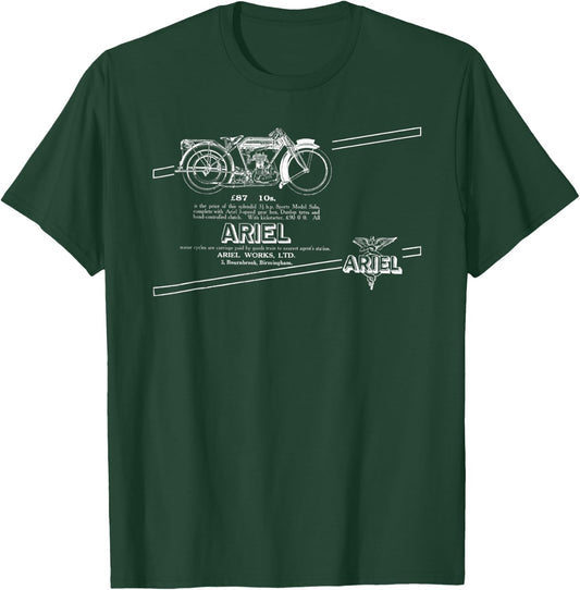 1922 Ariel Motorcycles Birmingham England T-Shirt - T-Shirt | Forest