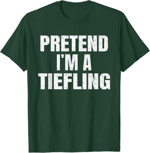Pretend I'm A Tiefling Easy Halloween Family Group Costume T-Shirt - T-Shirt | Forest