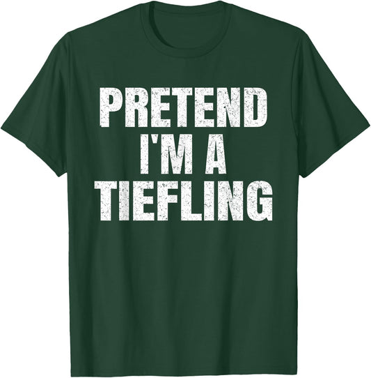Pretend I'm A Tiefling Easy Halloween Family Group Costume T-Shirt - T-Shirt | Forest