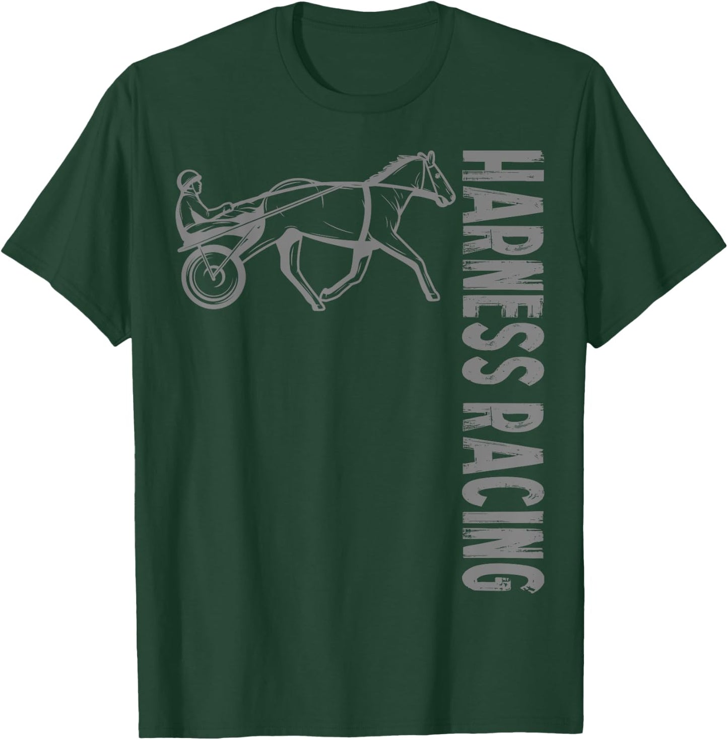 Horse Lover Sports Harness Racing T-Shirt - T-Shirt | Forest