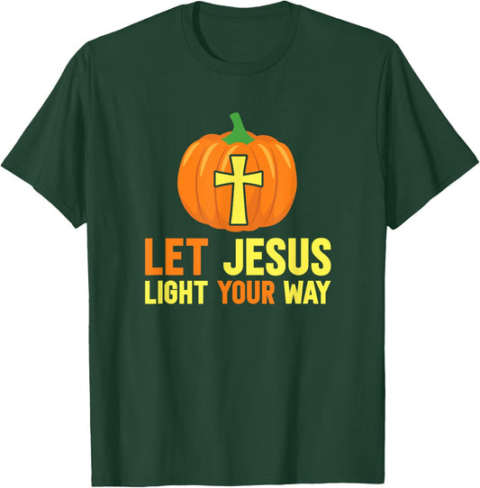 Let Jesus light your path Christians against Halloween T-Shirt - T-Shirt | Forest