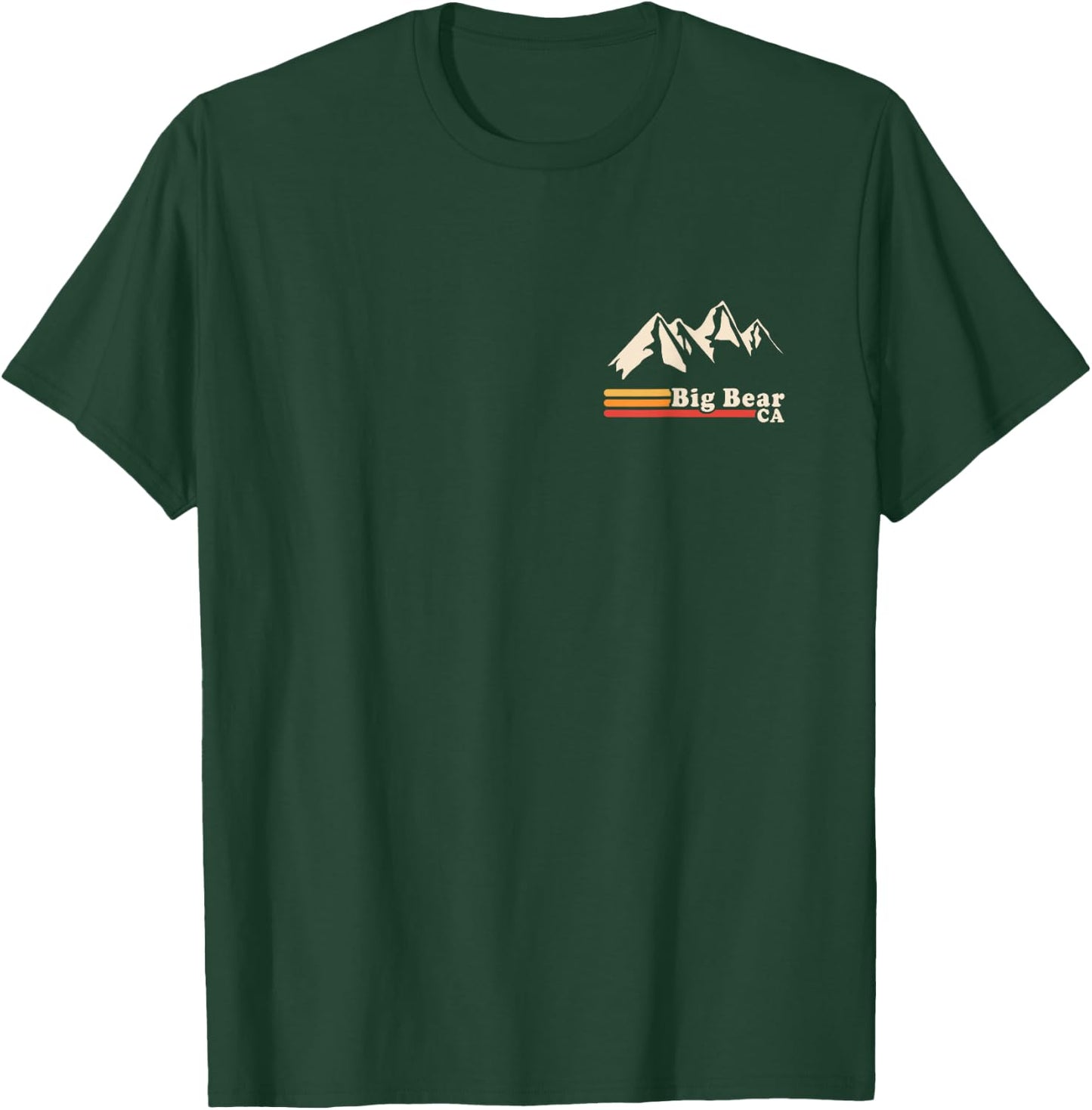 Retro Big Bear Lake California Mountains Ski T-Shirt - T-Shirt | Forest
