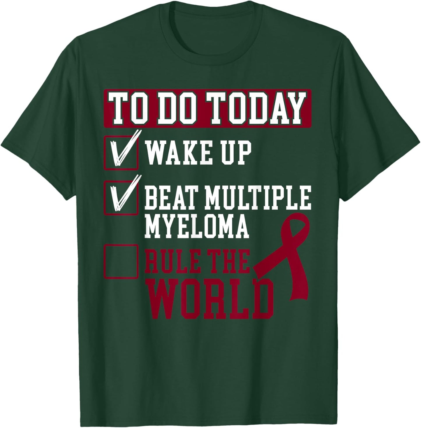 Multiple Myeloma Warrior Myeloma Cancer Awareness T-Shirt - T-Shirt | Forest