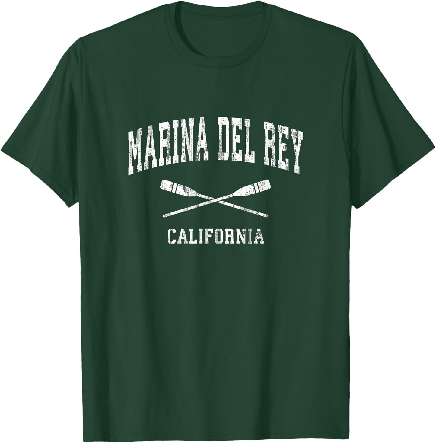 Marina Del Rey California Vintage Nautical Paddles Sports Oa T-Shirt - T-Shirt | Forest