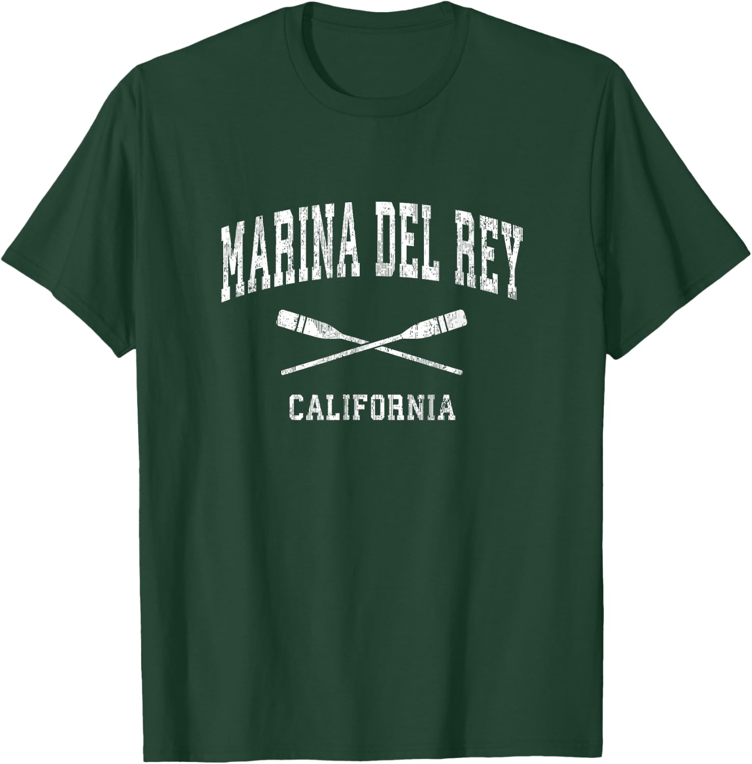Marina Del Rey California Vintage Nautical Paddles Sports Oa T-Shirt - T-Shirt | Forest