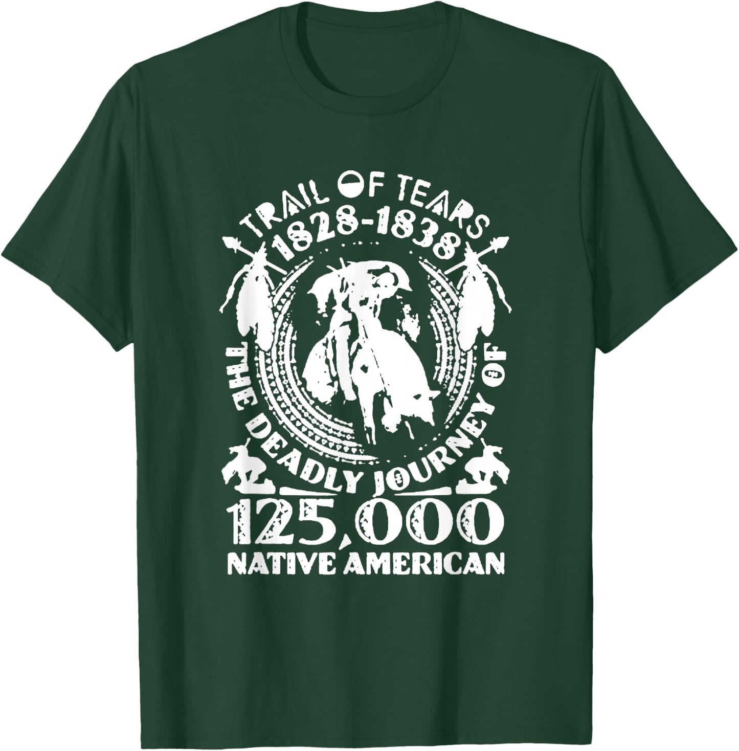 Trail Of Tears The Deadly Journey Of Native American T-Shirt - T-Shirt | Forest