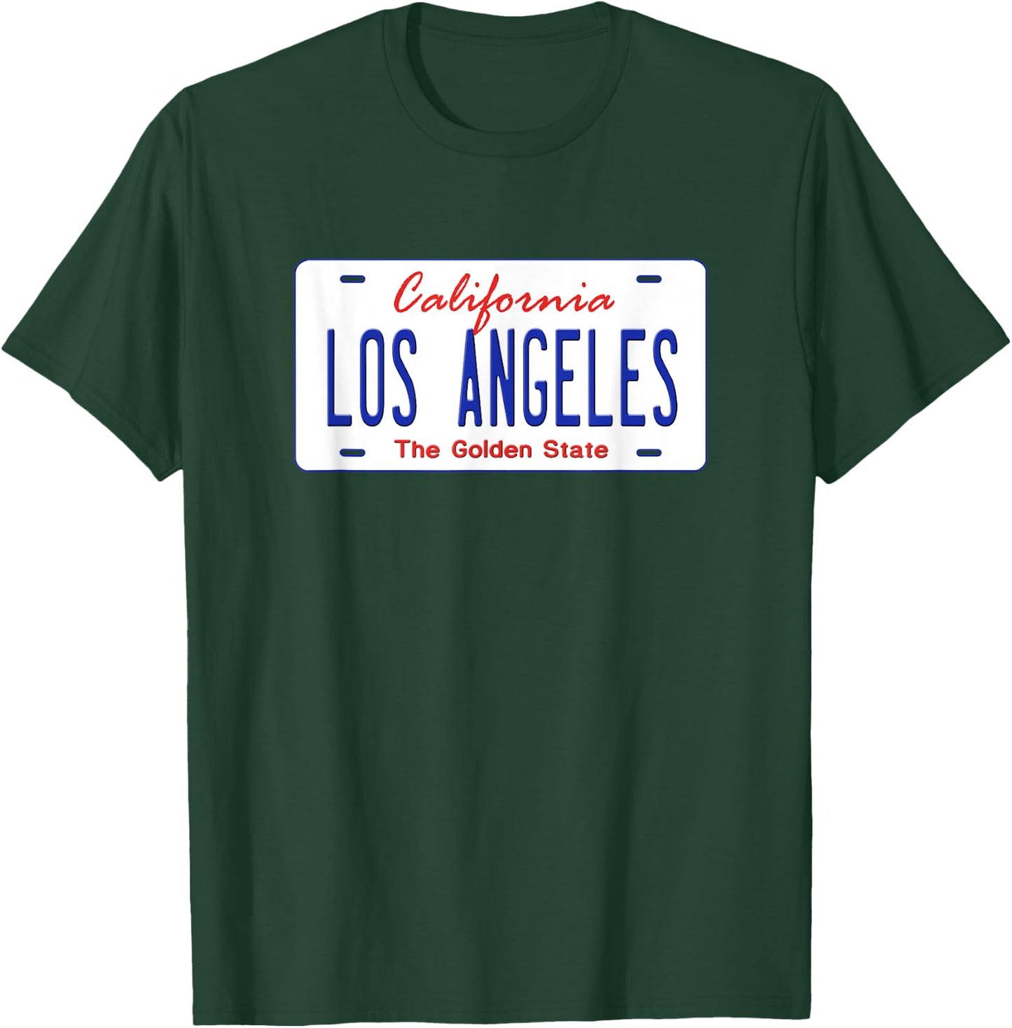 Los Angeles California License Plate T-Shirt - T-Shirt | Forest